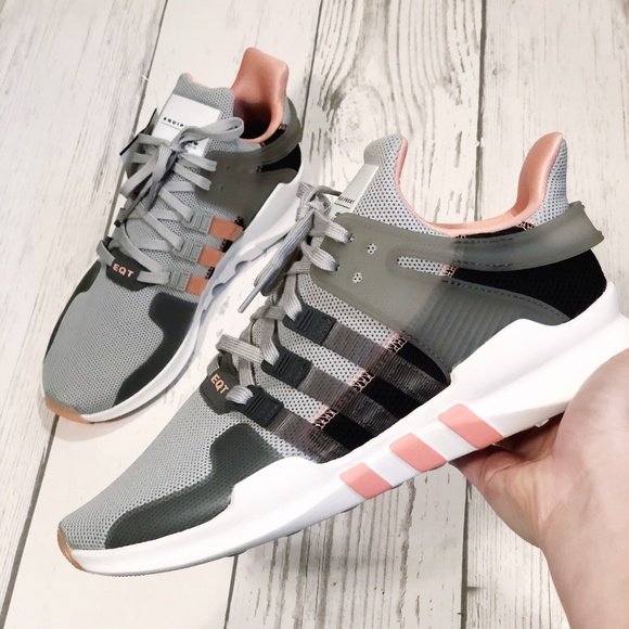 NEW Adidas Originals EQT Support ADV grey & coral - Picture 6 of 8